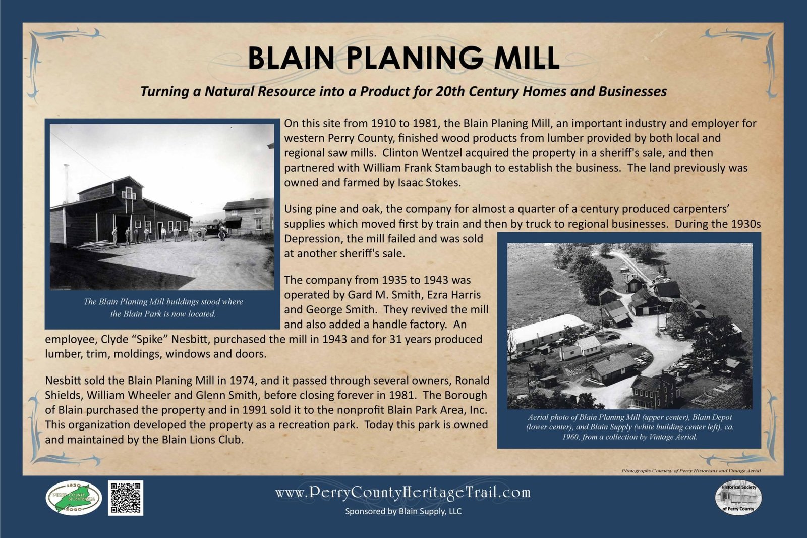 Blain Planing Mill Perry County Heritage Trail