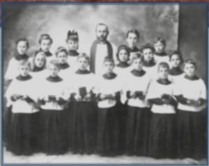 ca. 1900, The Rev. William Dorwart and choir.